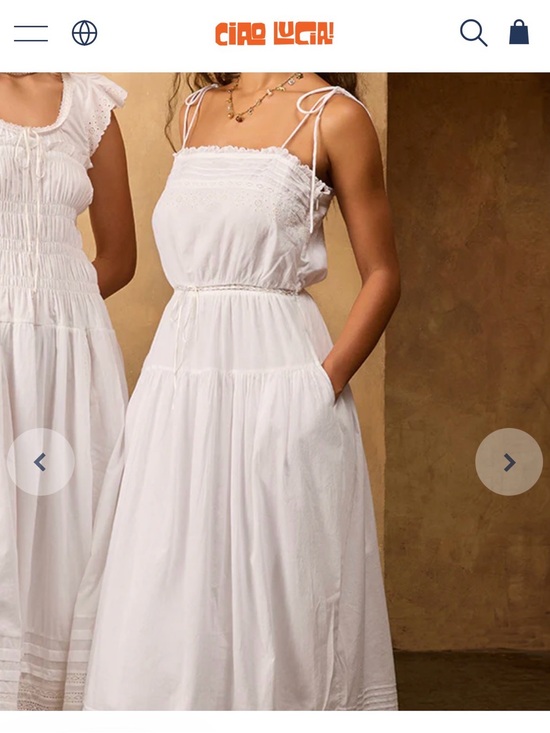 Ciao Lucia Dresses & Skirts - Ciao Lucia Petra White Embroidered Cotton Dress